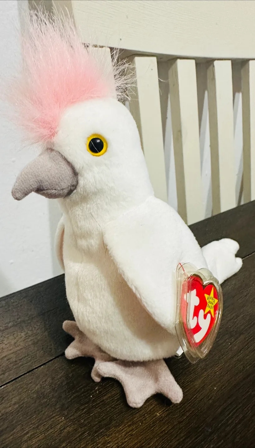 1998 Ty Beanie Baby KuKu Cockatoo thumbnail