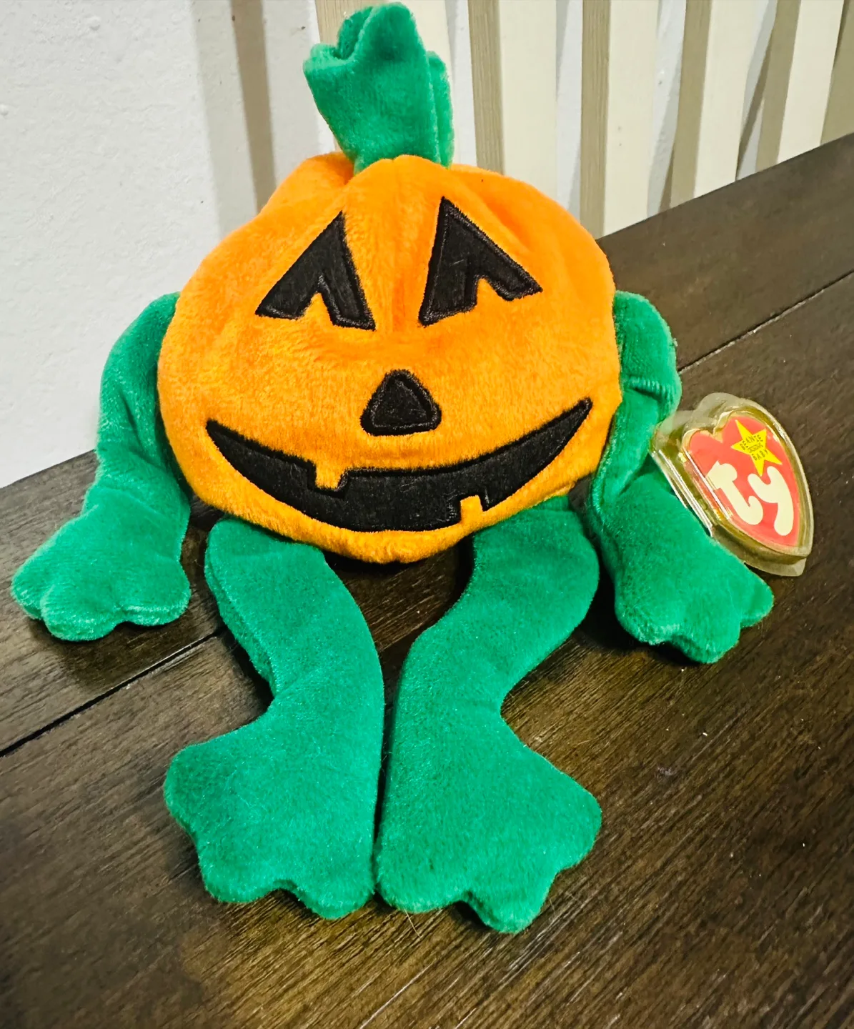 1998 Ty Beanie Pumpkin Plush Toy thumbnail