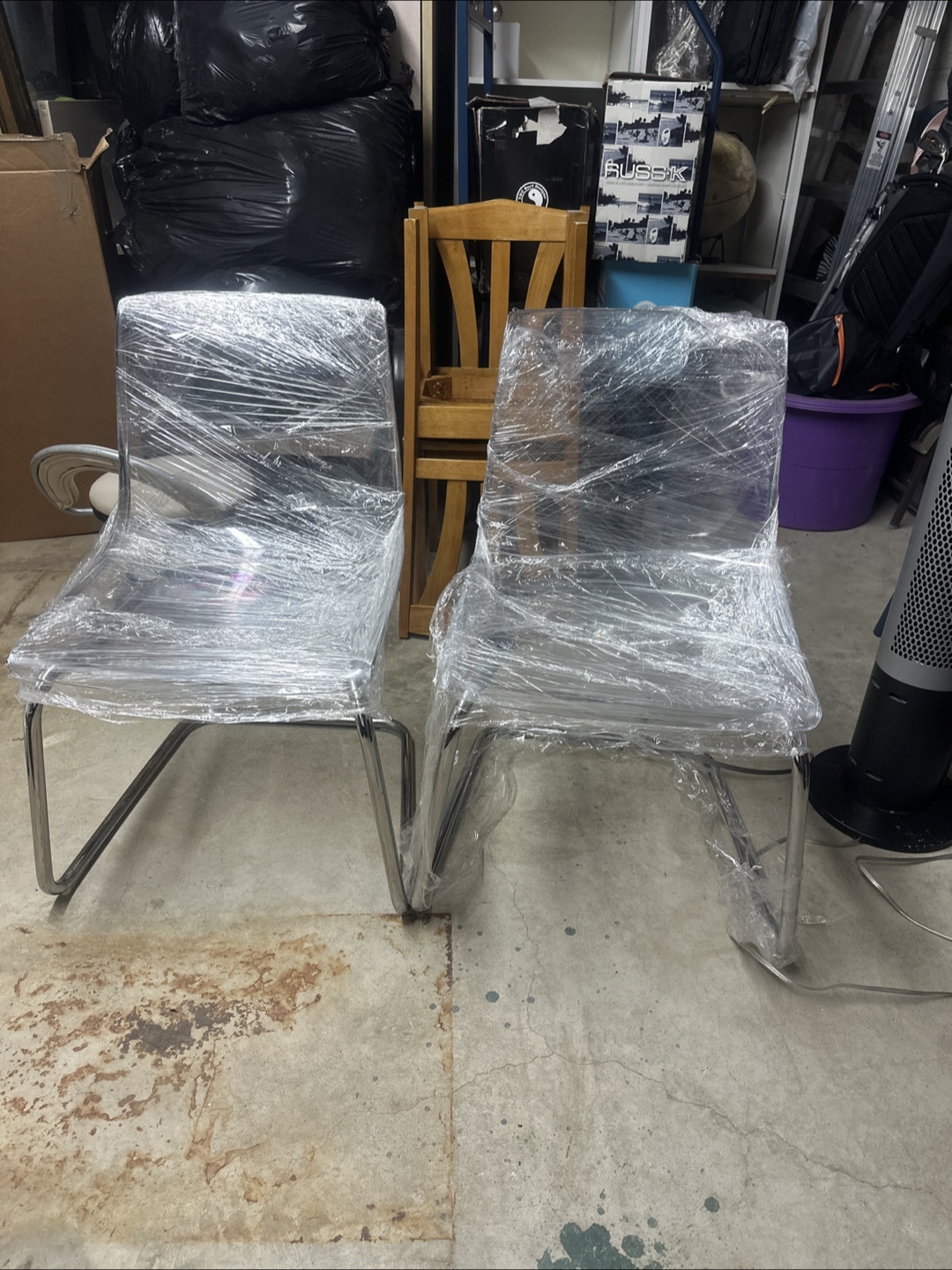 Chrome Frame Chairs - Modern Design