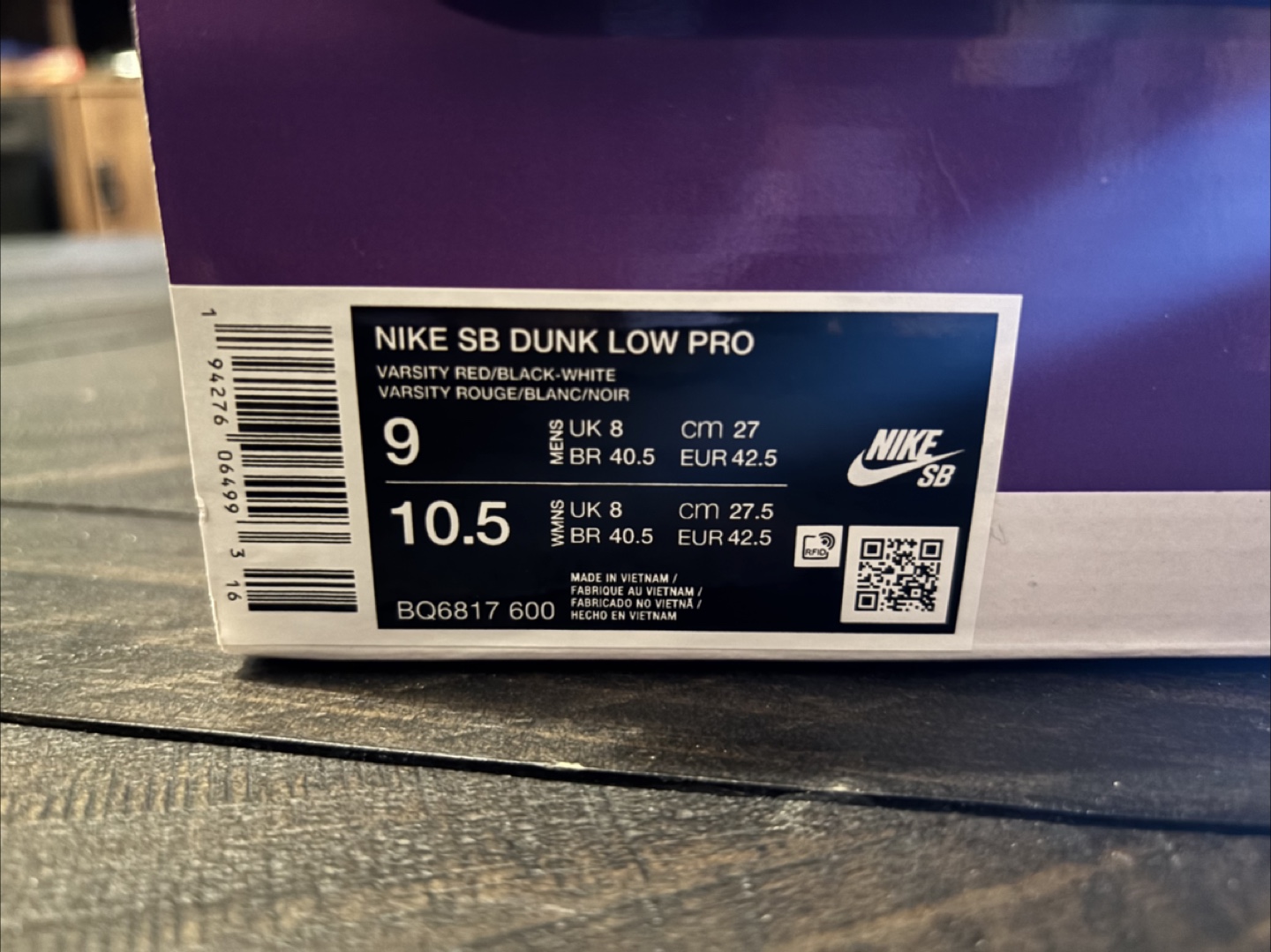 Nike SB Dunk Low Pro Chicago - Size 9 - photo 3