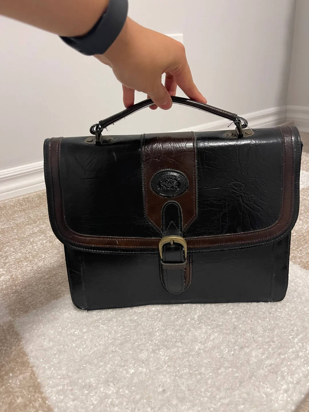 Vintage leather Classic Briefcase thumbnail