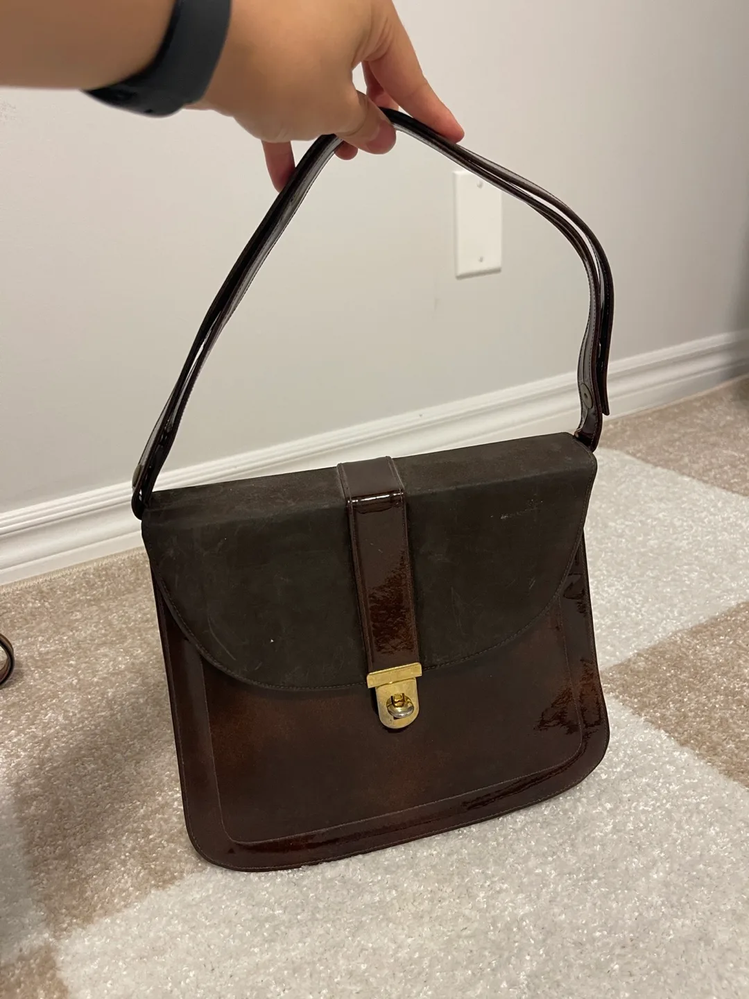 Vintage St. George Creation Brown Handbag thumbnail