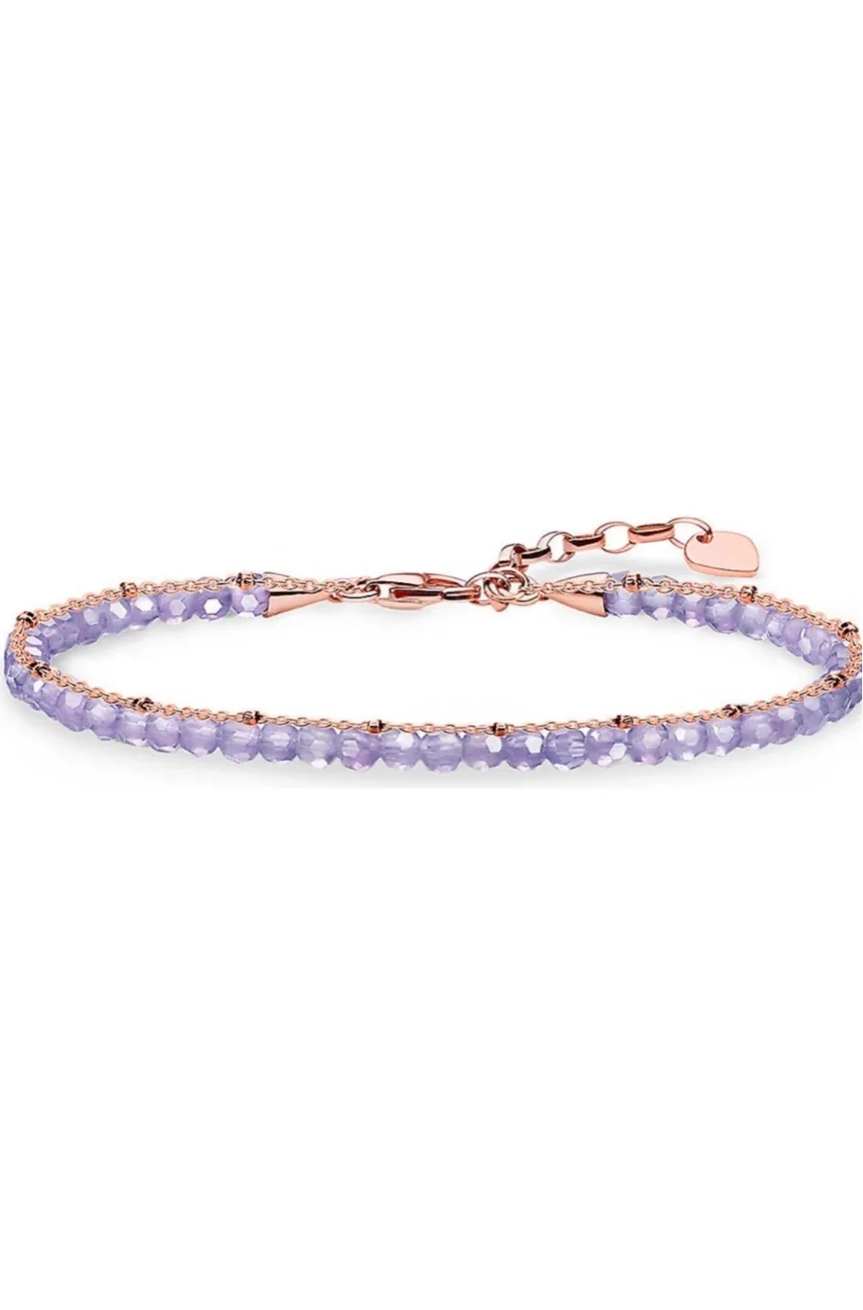 Thomas Sabo Amethyst and Rose Gold bracelet thumbnail