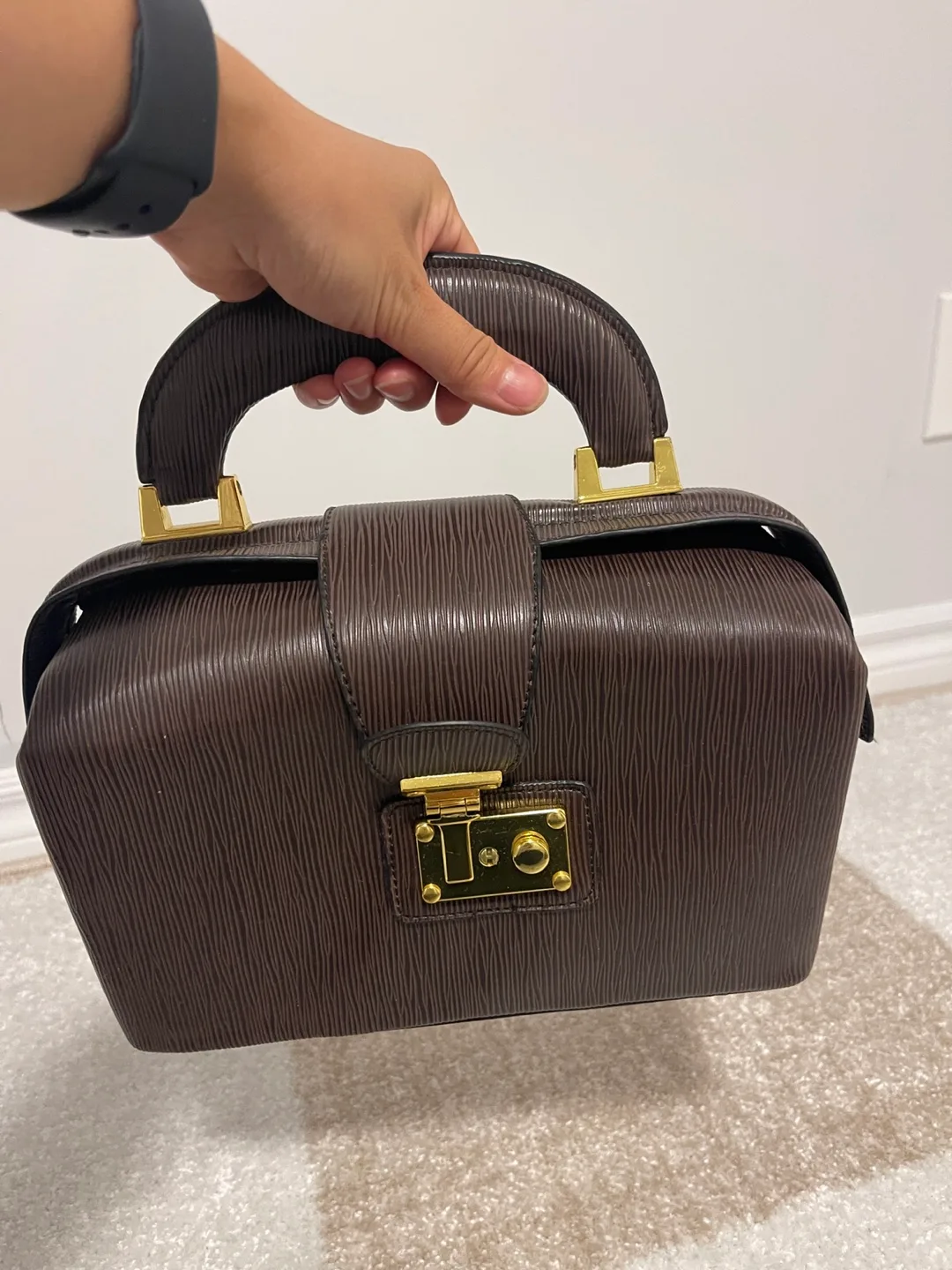 ASOS Brown Leather Top Handle Bag thumbnail