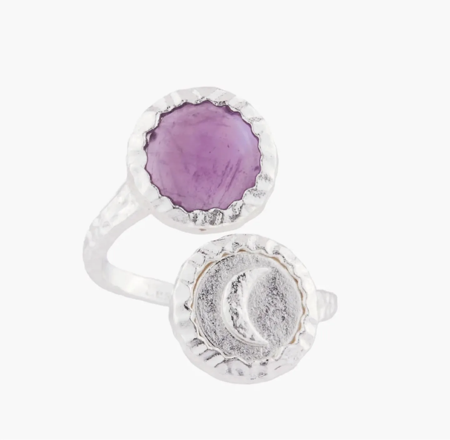 🇫🇷Les Nereides MOON AND VIOLET AMETHYST ADJUSTABLE RING thumbnail