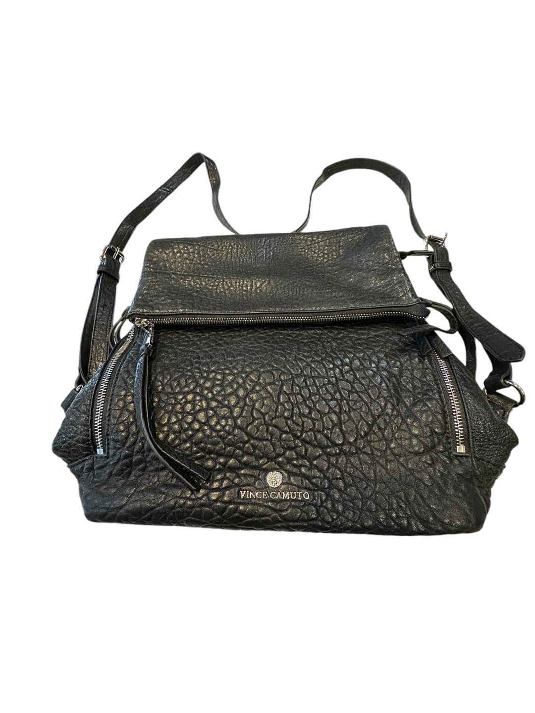 Vince Camuto Black Leather Backpack