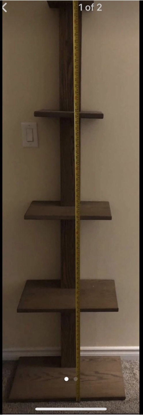 Vertical Spine Shelves Unit - Wooden