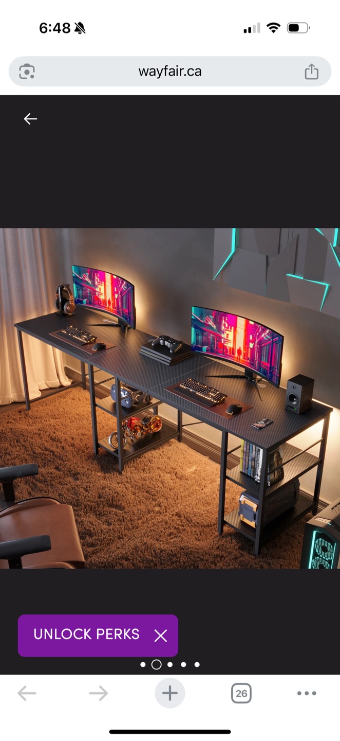 Wayfair L-Shaped Corner Desk - Black - photo 5