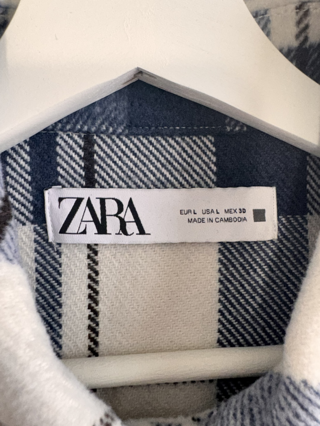 Zara Plaid Shirt Jacket - Size L - photo 5