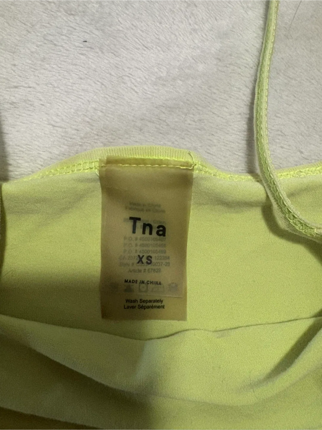 TNA Green Cropped Tank Top - Size XS image indicator(2)