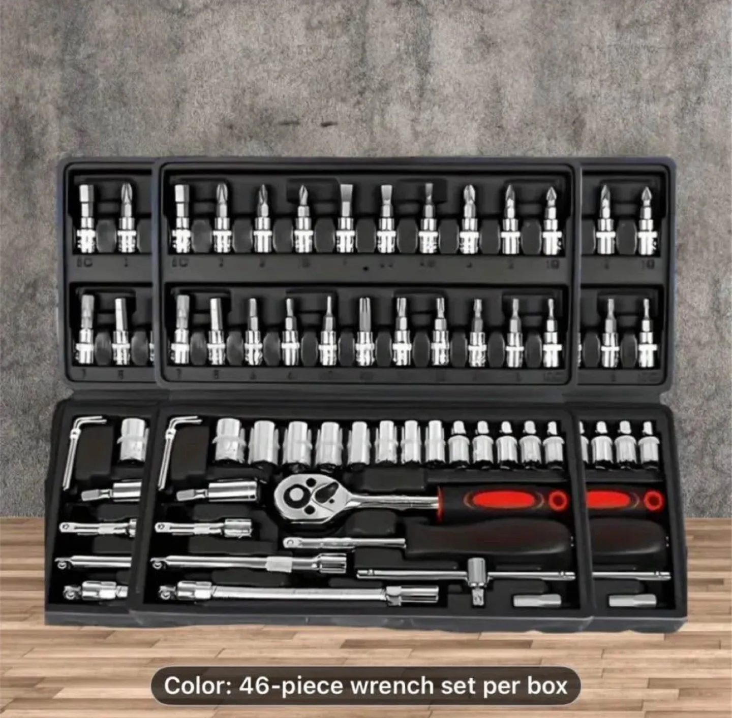 46pcs Car Repair Tools Kit image indicator(4)