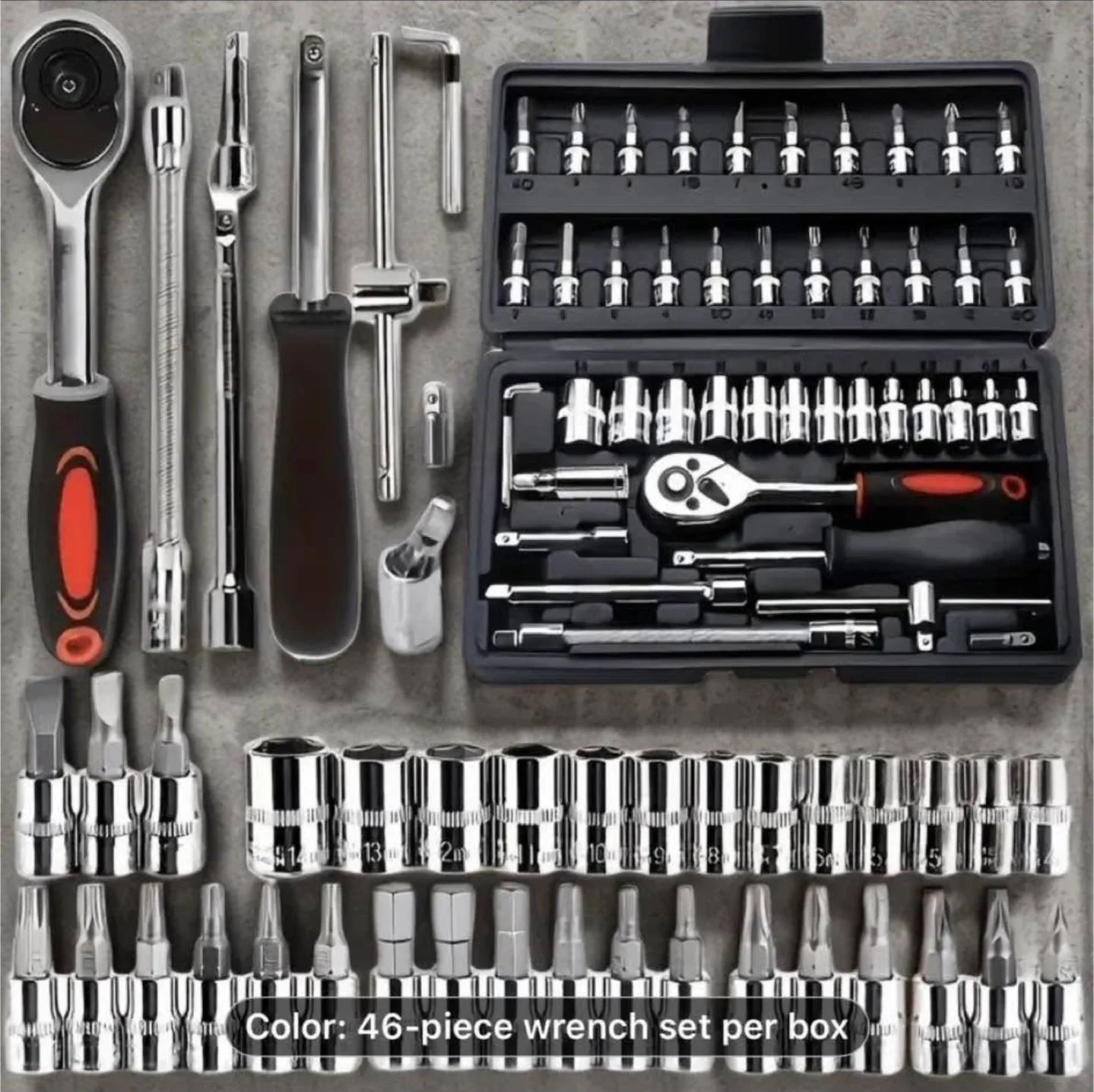 46pcs Car Repair Tools Kit image indicator(6)