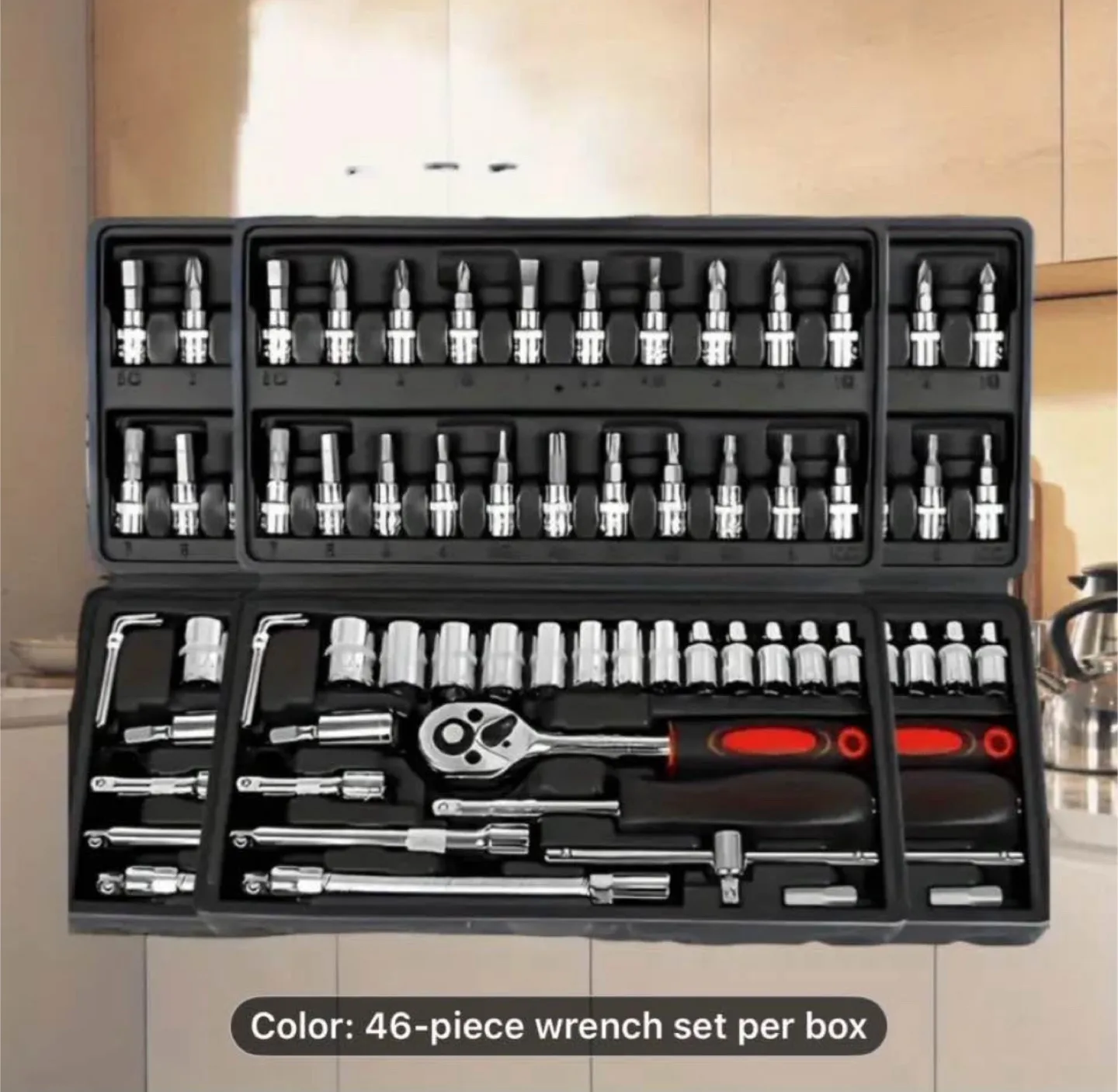 46pcs Car Repair Tools Kit image indicator(2)