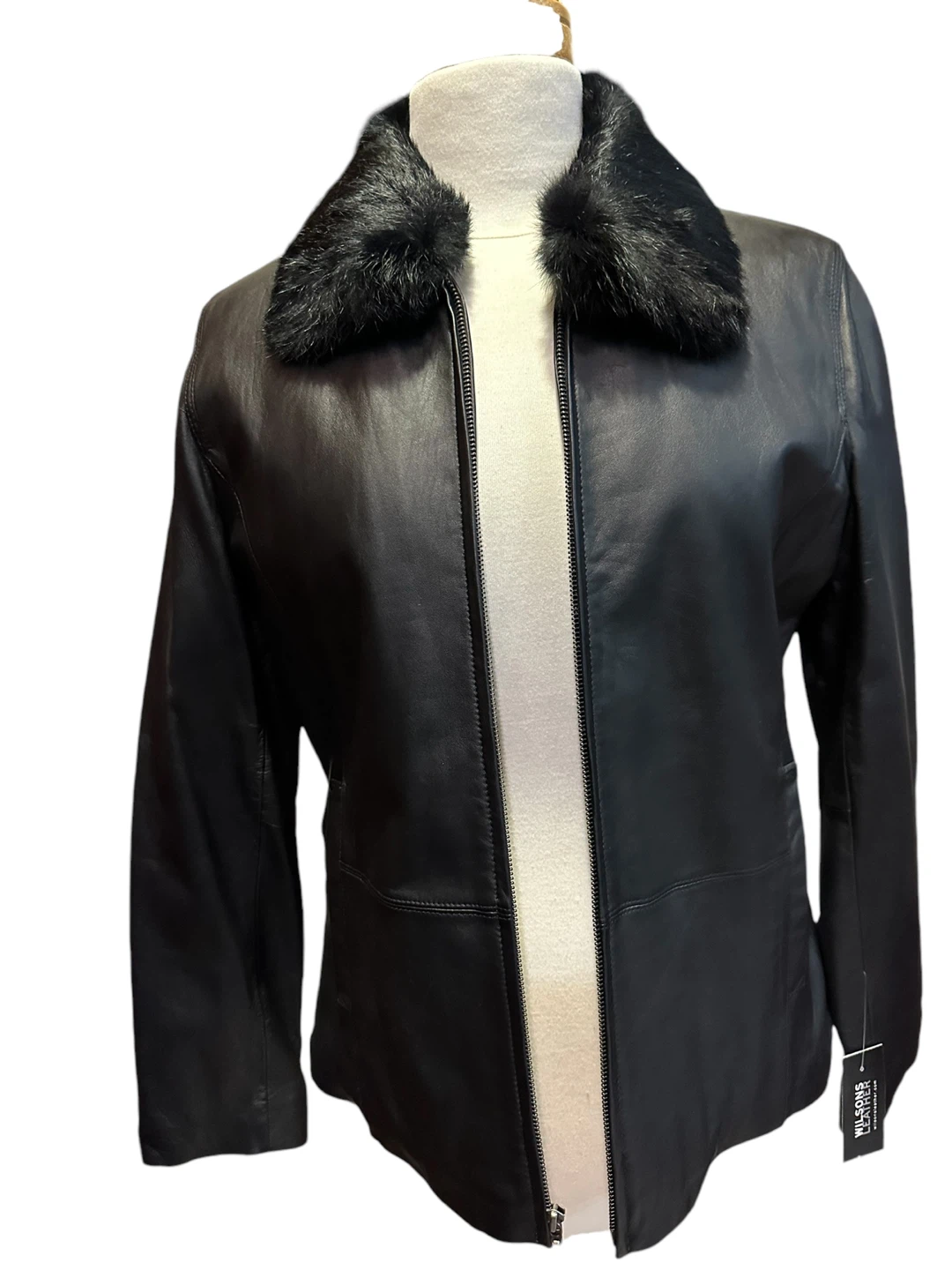 Wilsons Leather Jacket with Removable Fur Collar
