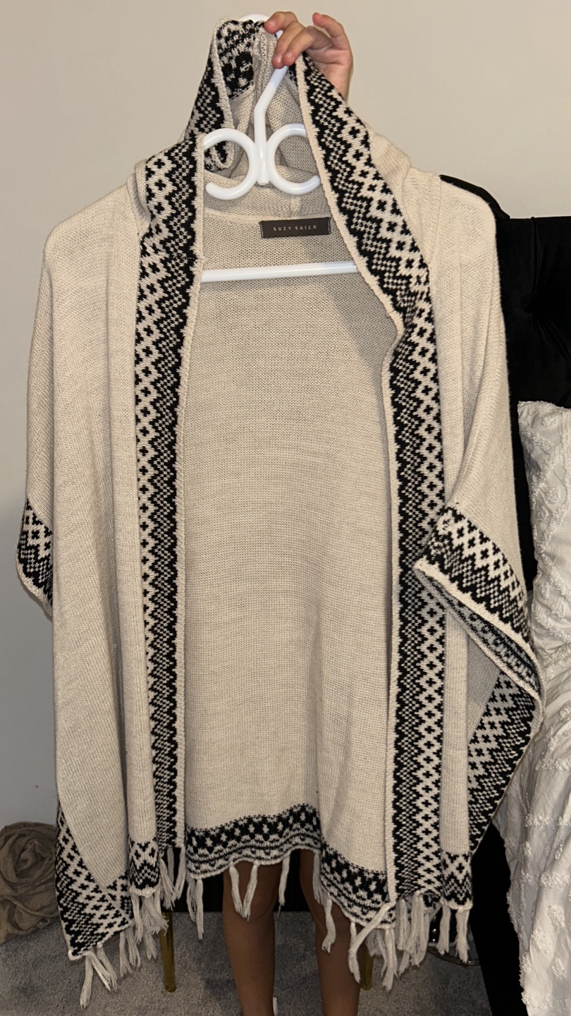 Truly Me Beige Hooded Poncho - photo 5
