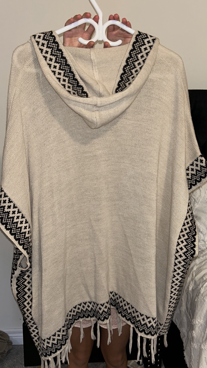 Truly Me Beige Hooded Poncho - photo 4