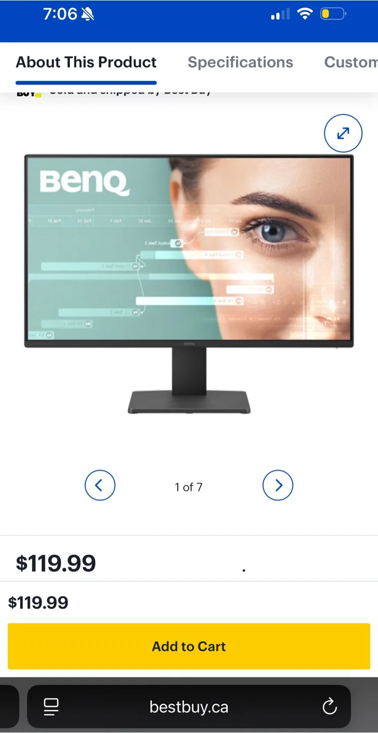 BenQ 24" 1080p FHD IPS Monitor image indicator(3)