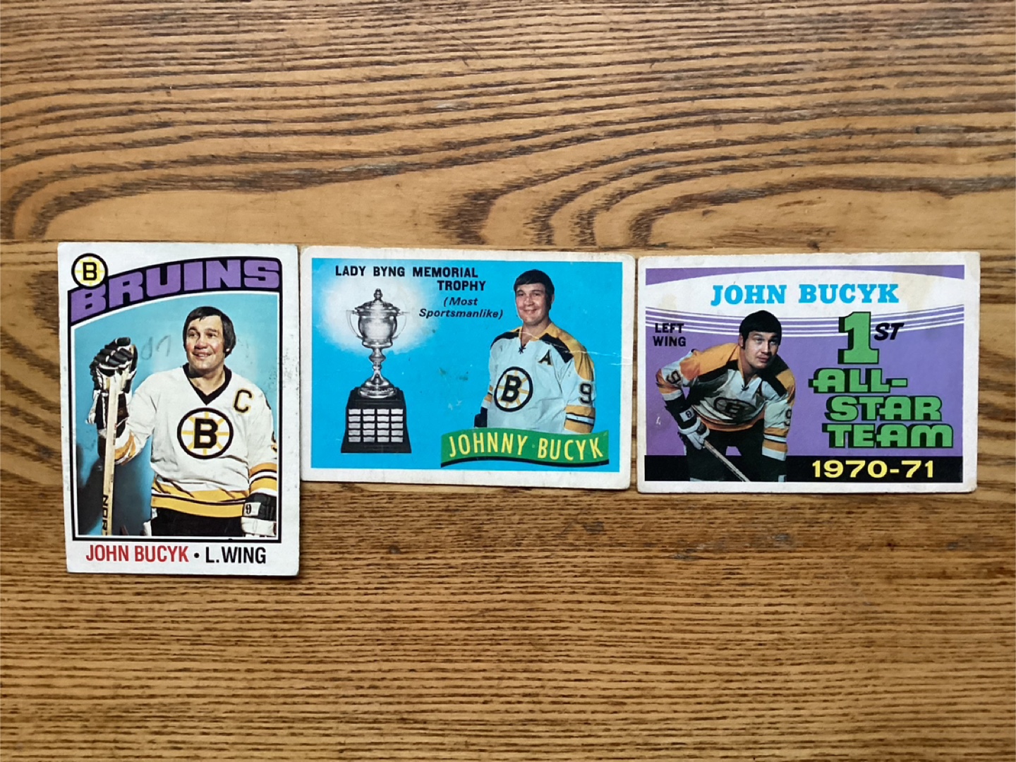 3  O-PEE-CHEE JOHNNY BUCYK Card #’s 95, 249 & 255 !