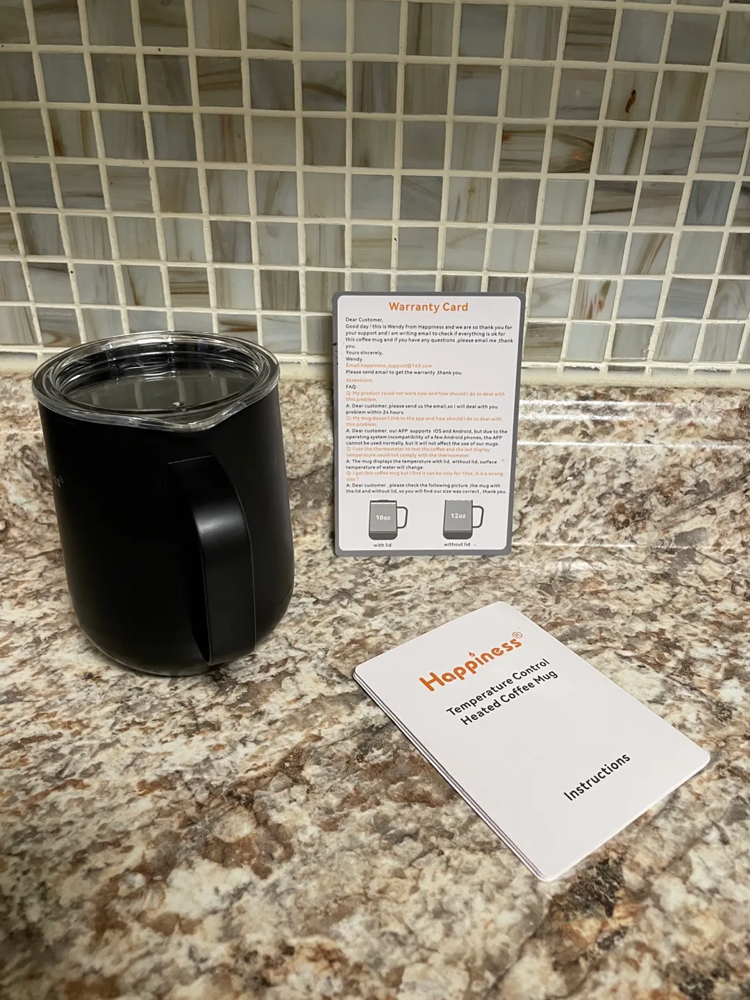 Happiness Temperature Control Heated Coffee Mug image indicator(2)