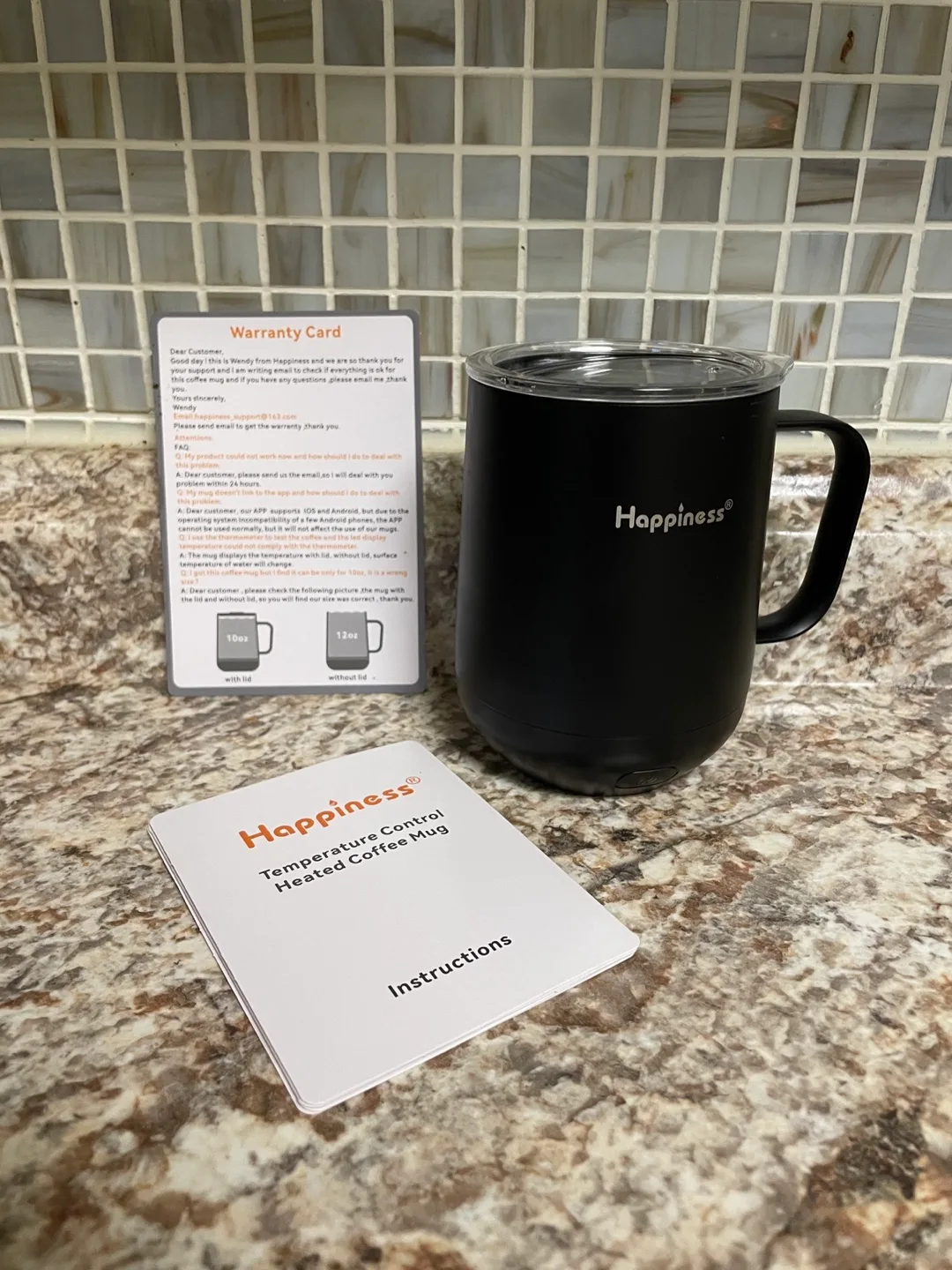 Happiness Temperature Control Heated Coffee Mug thumbnail