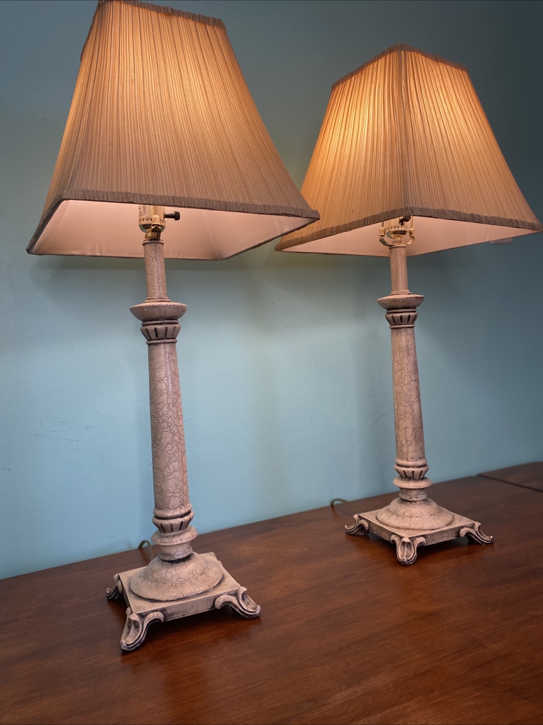 FREE DELIVERY: Vintage Faux Coral-stone Lamp Set $40 (HRM) - photo 5