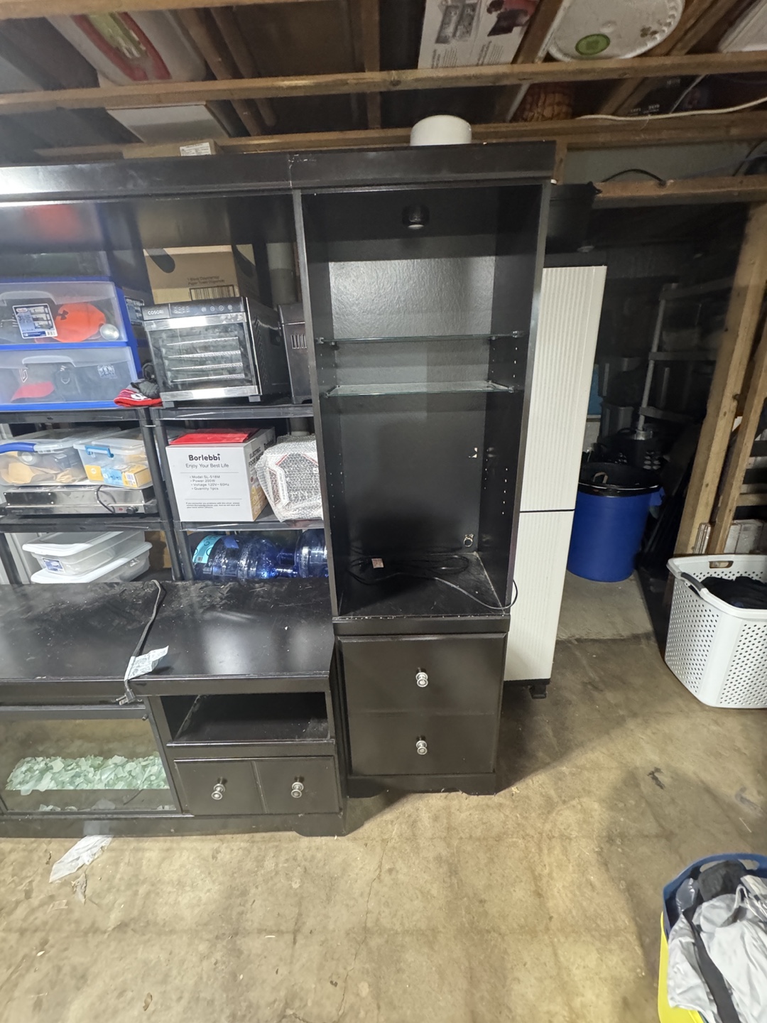 Black Entertainment Center with Fireplace - photo 5