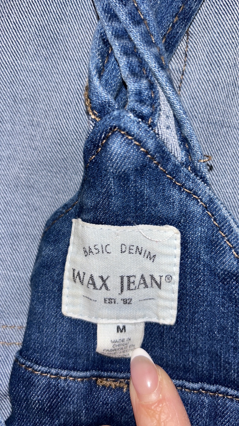 Wax Jean Basic Denim Overalls - Size M - photo 2