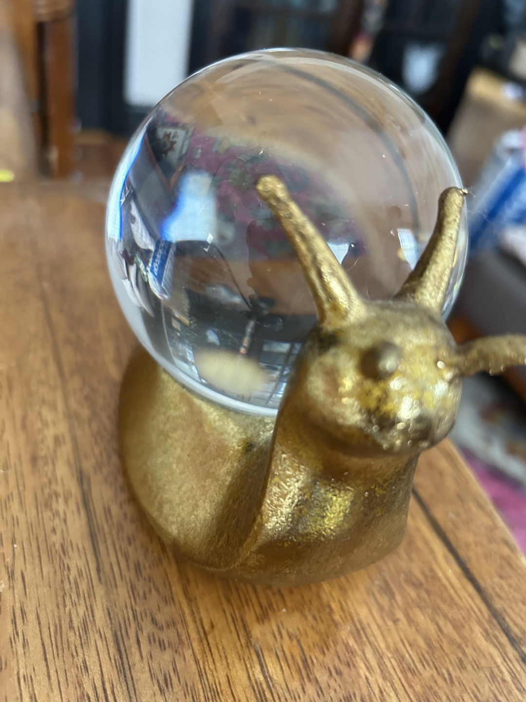 Snail Figurine with Glass Ball - photo 3