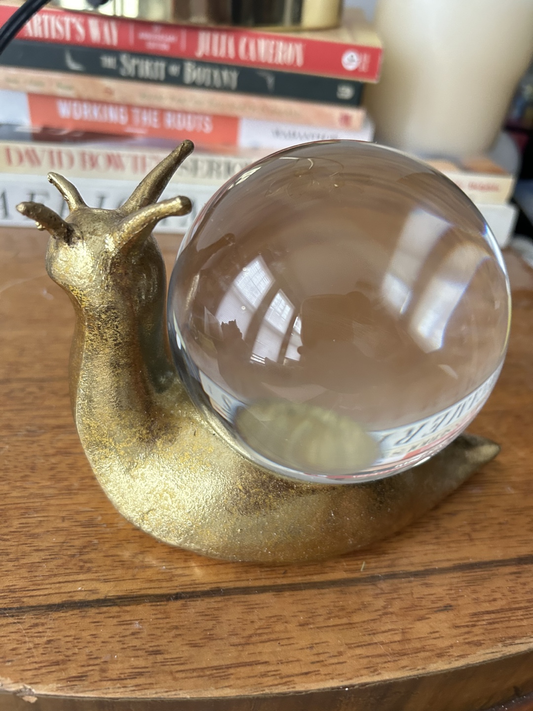 Snail Figurine with Glass Ball - photo 2