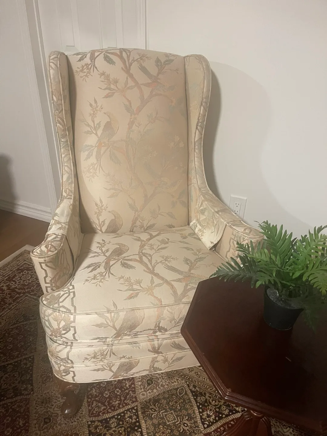 Pair of Wingback Armchairs and a table image indicator(3)