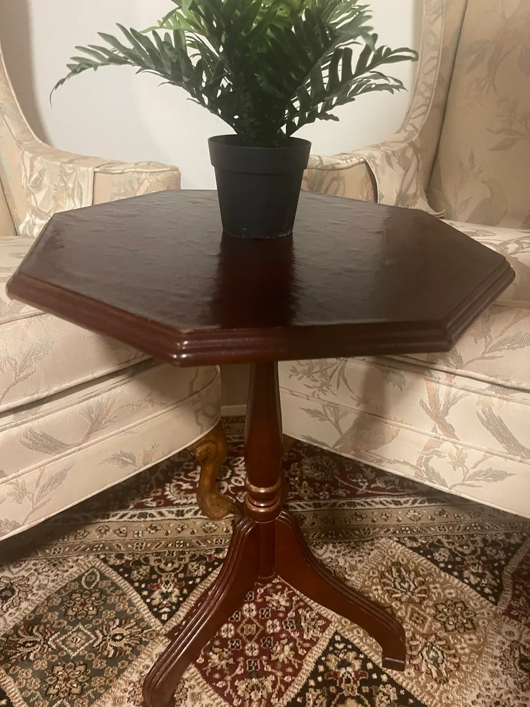 Pair of Wingback Armchairs and a table image indicator(4)