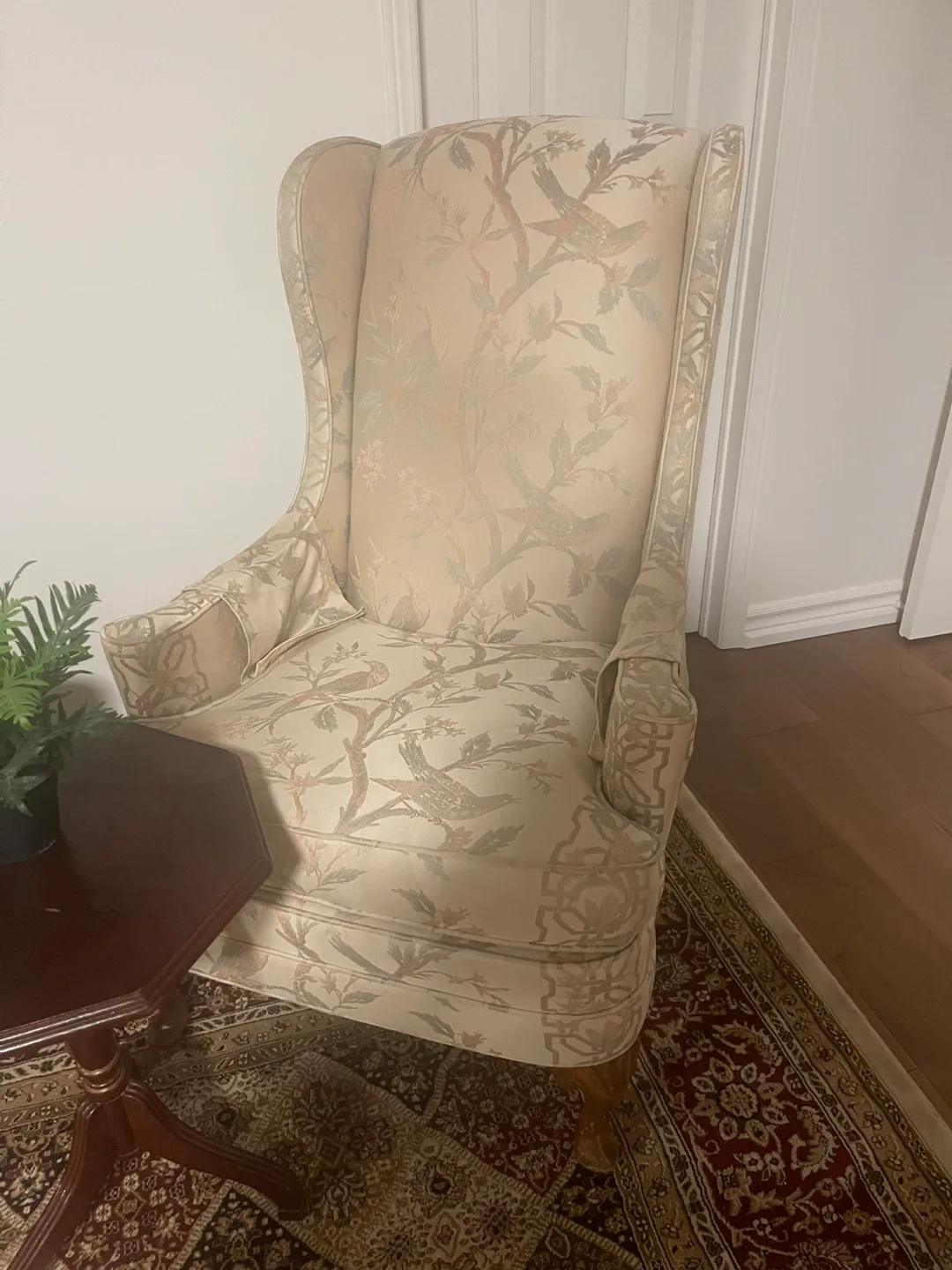 Pair of Wingback Armchairs and a table image indicator(2)