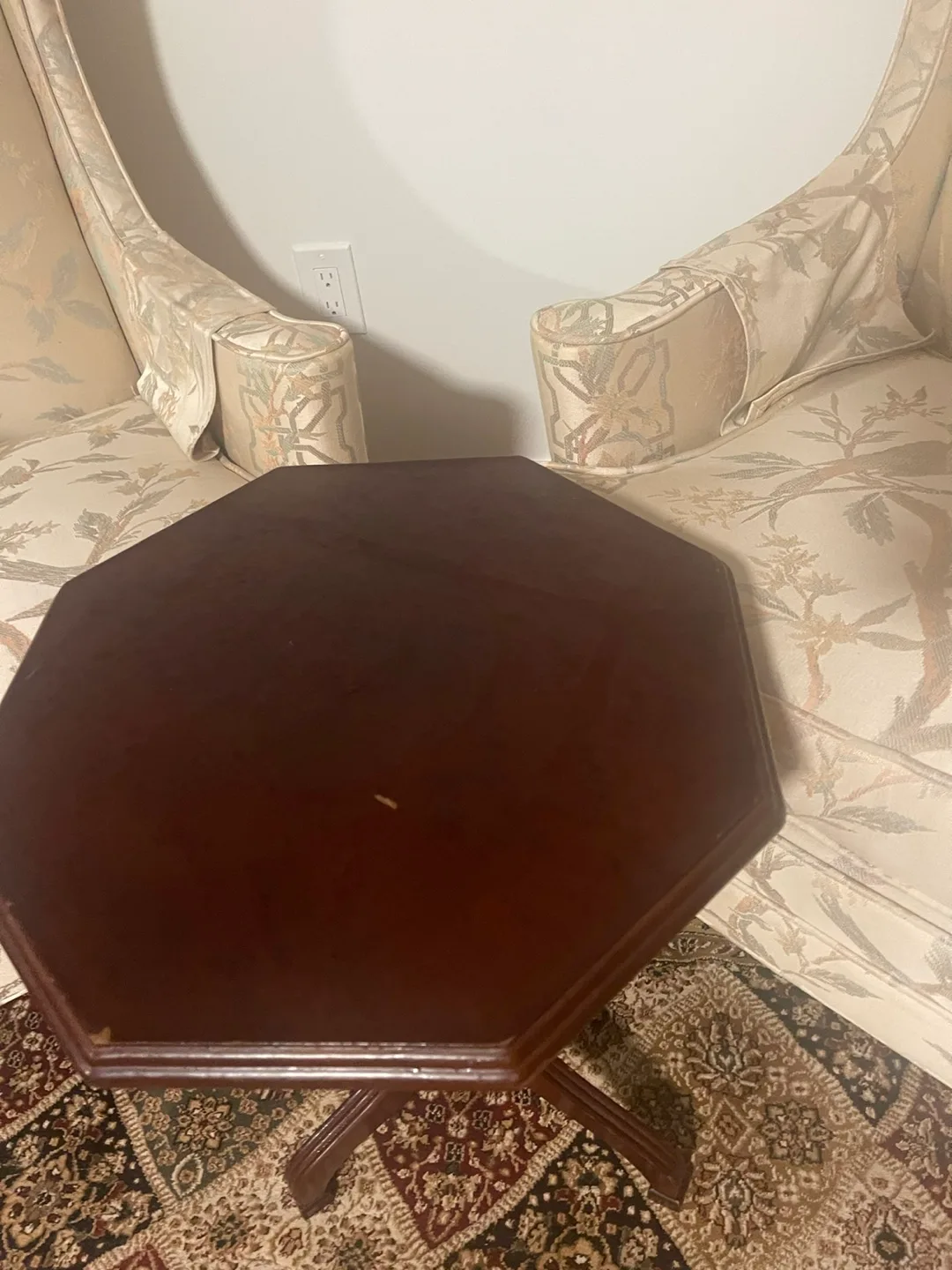 Pair of Wingback Armchairs and a table image indicator(8)