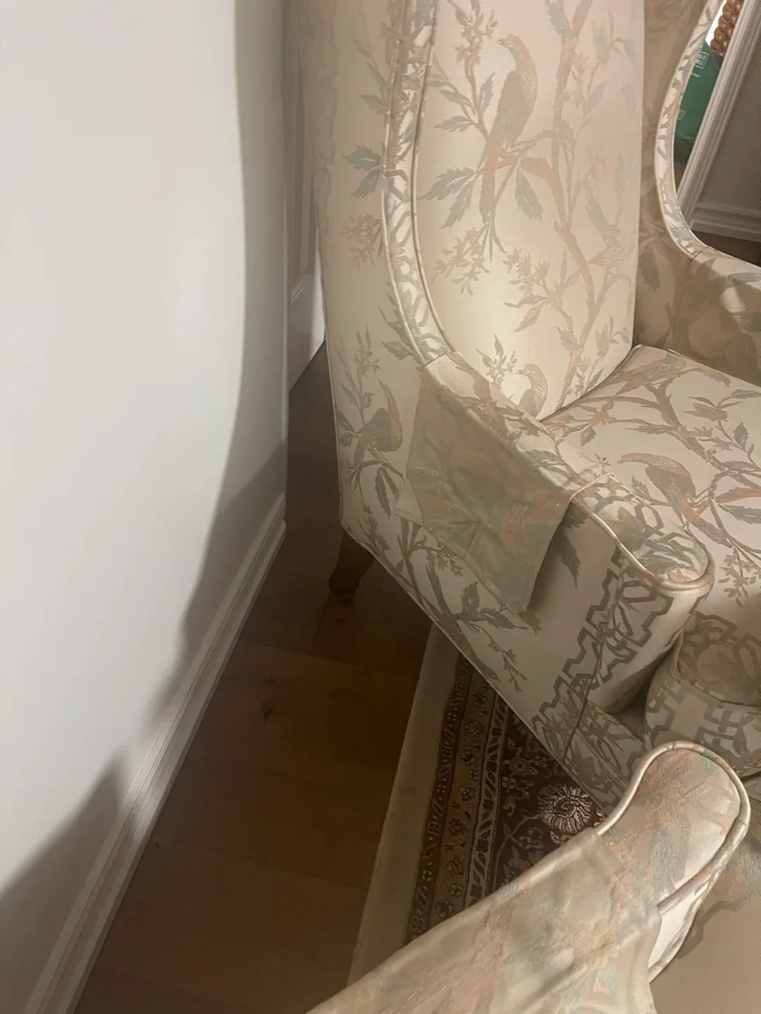 Pair of Wingback Armchairs and a table image indicator(9)