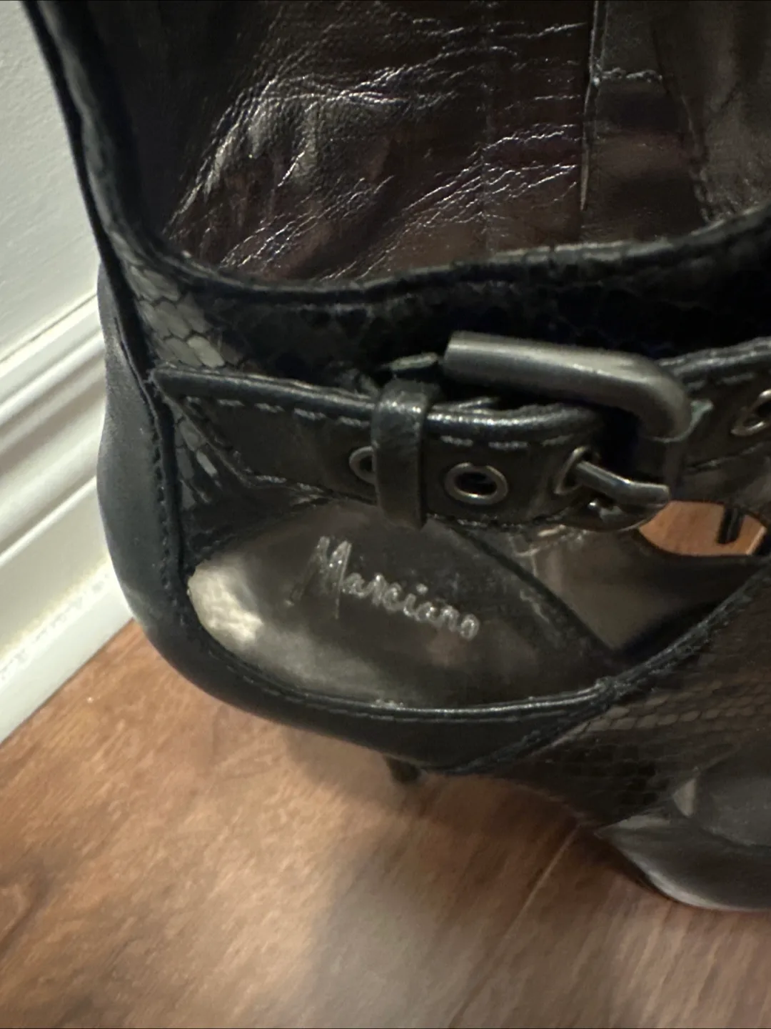 Marciano Black Lace-Up Heels image indicator(2)