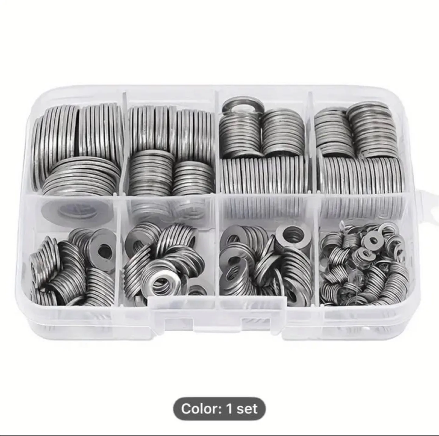 180pcs 304 Stainless Steel Washer Set image indicator(3)