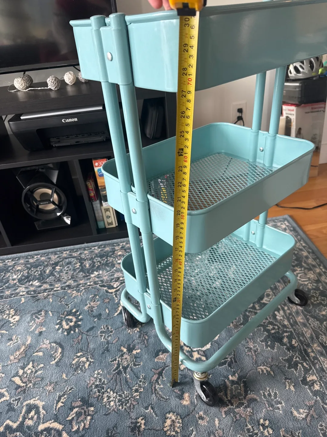 IKEA Raskog Cart - Turquoise - Like New! image indicator(4)