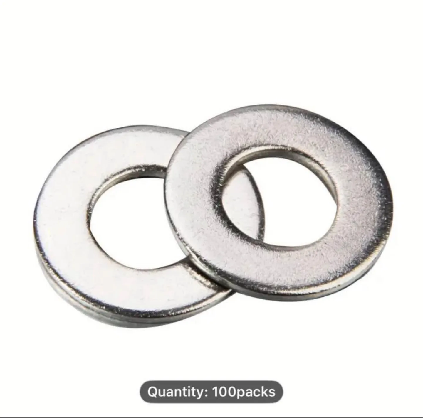 100 Pack Heavy-Duty Flat Washers - 1/4" ID, 1/2" image indicator(5)