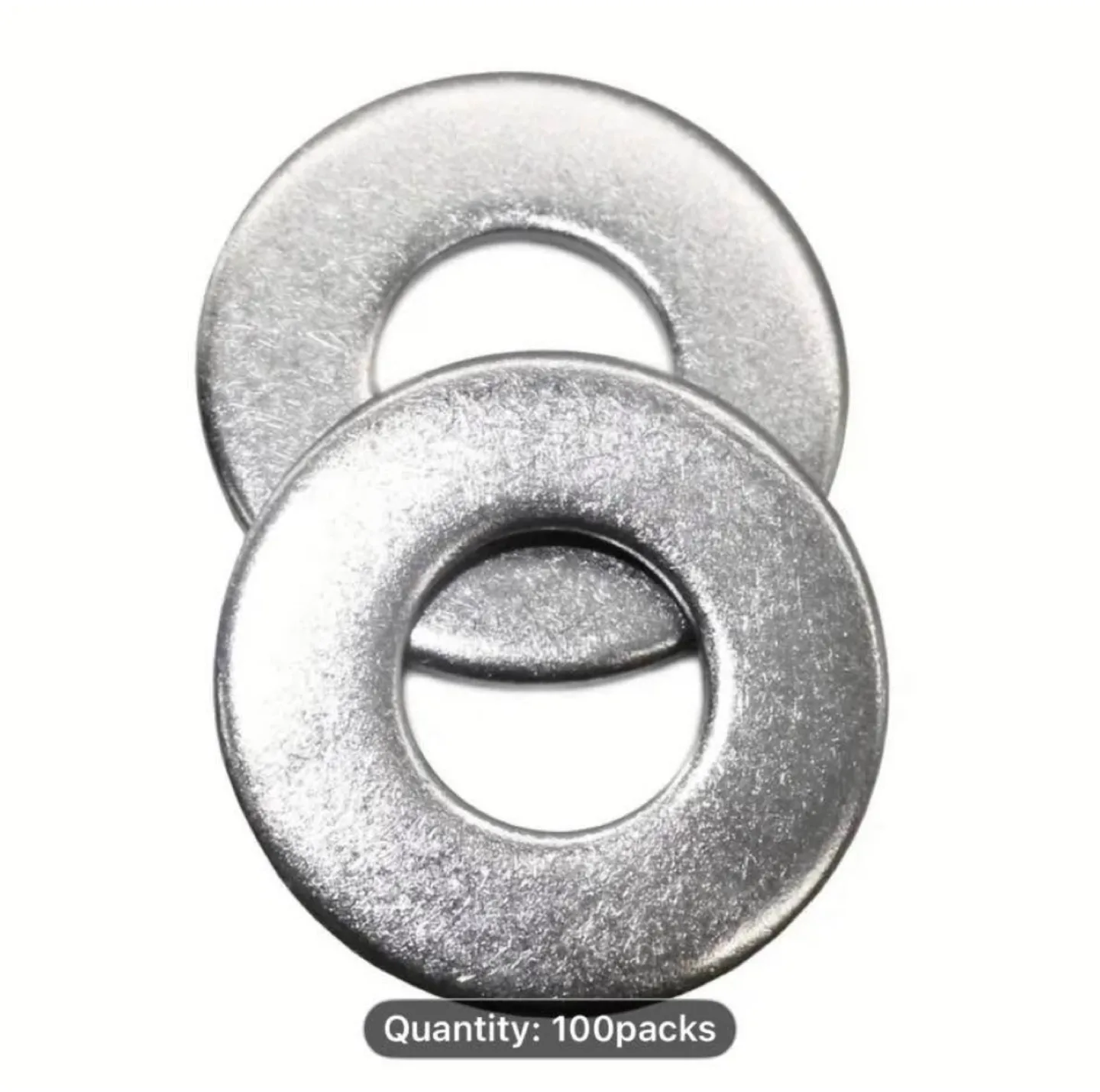 100 Pack Heavy-Duty Flat Washers - 1/4" ID, 1/2" image indicator(3)