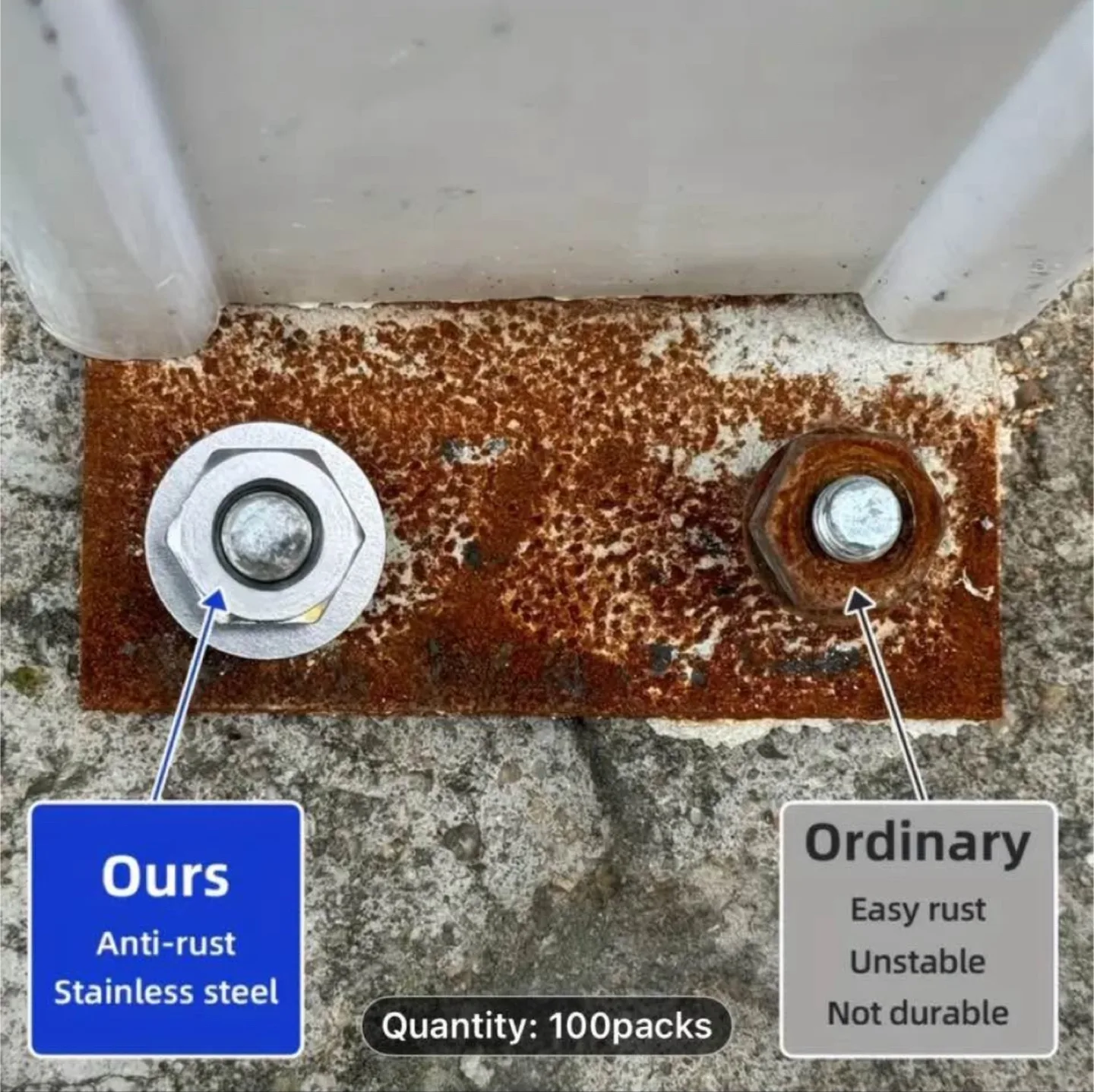 100 Pack Heavy-Duty Flat Washers - 1/4" ID, 1/2" image indicator(4)