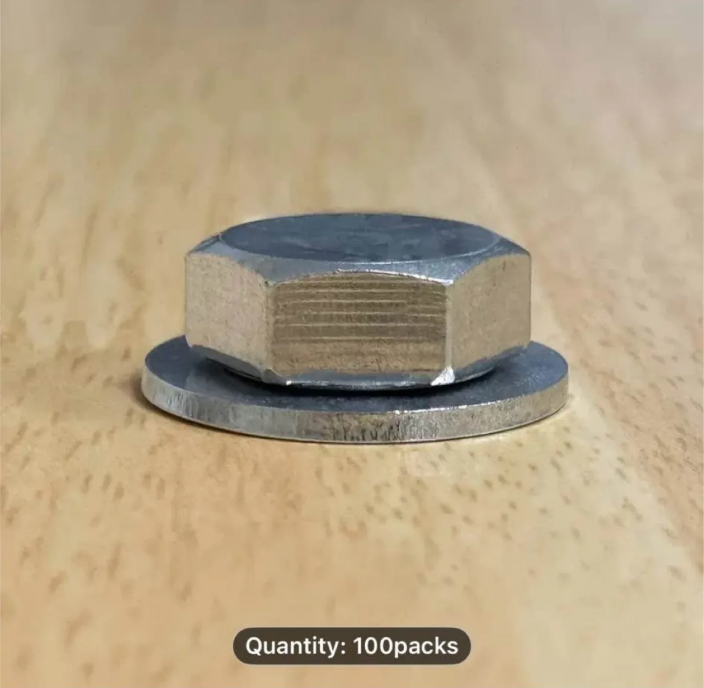 100 Pack Heavy-Duty Flat Washers - 1/4" ID, 1/2" image indicator(6)