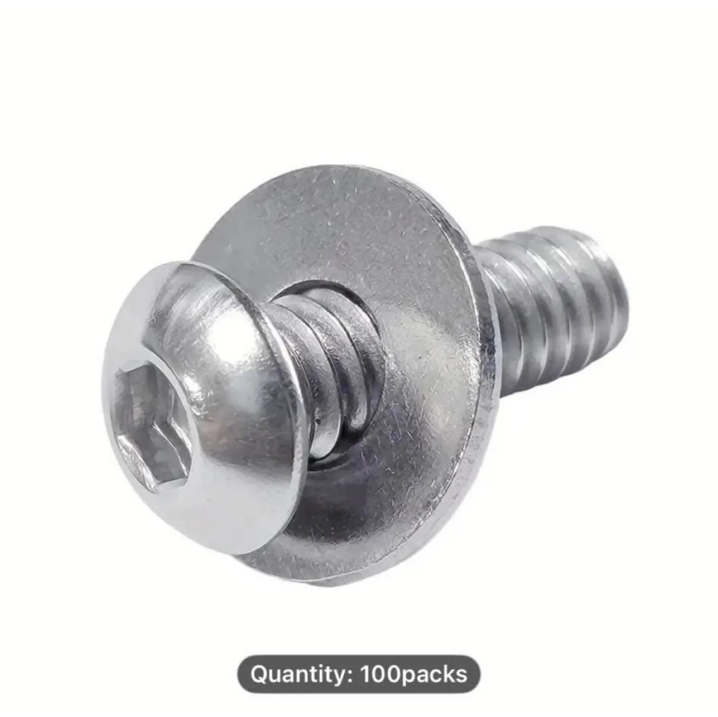 100 Pack Heavy-Duty Flat Washers - 1/4" ID, 1/2" image indicator(2)