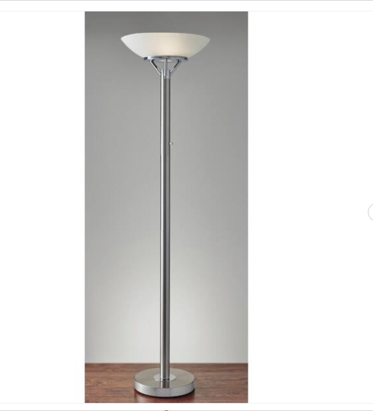 71 in Brush Steel Floor Lamp - photo 2