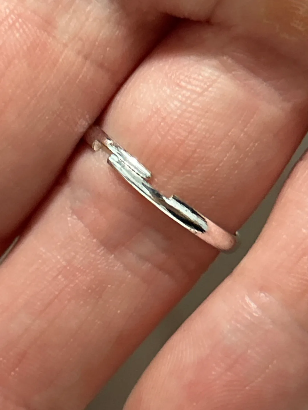 Silver Ring with Blue and White Stones image indicator(3)