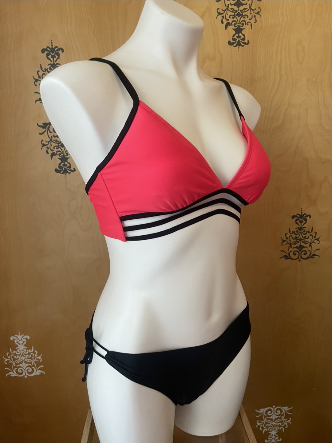 Vintage 2000s Y2K Bikini Set Neon Pink S/M - photo 2