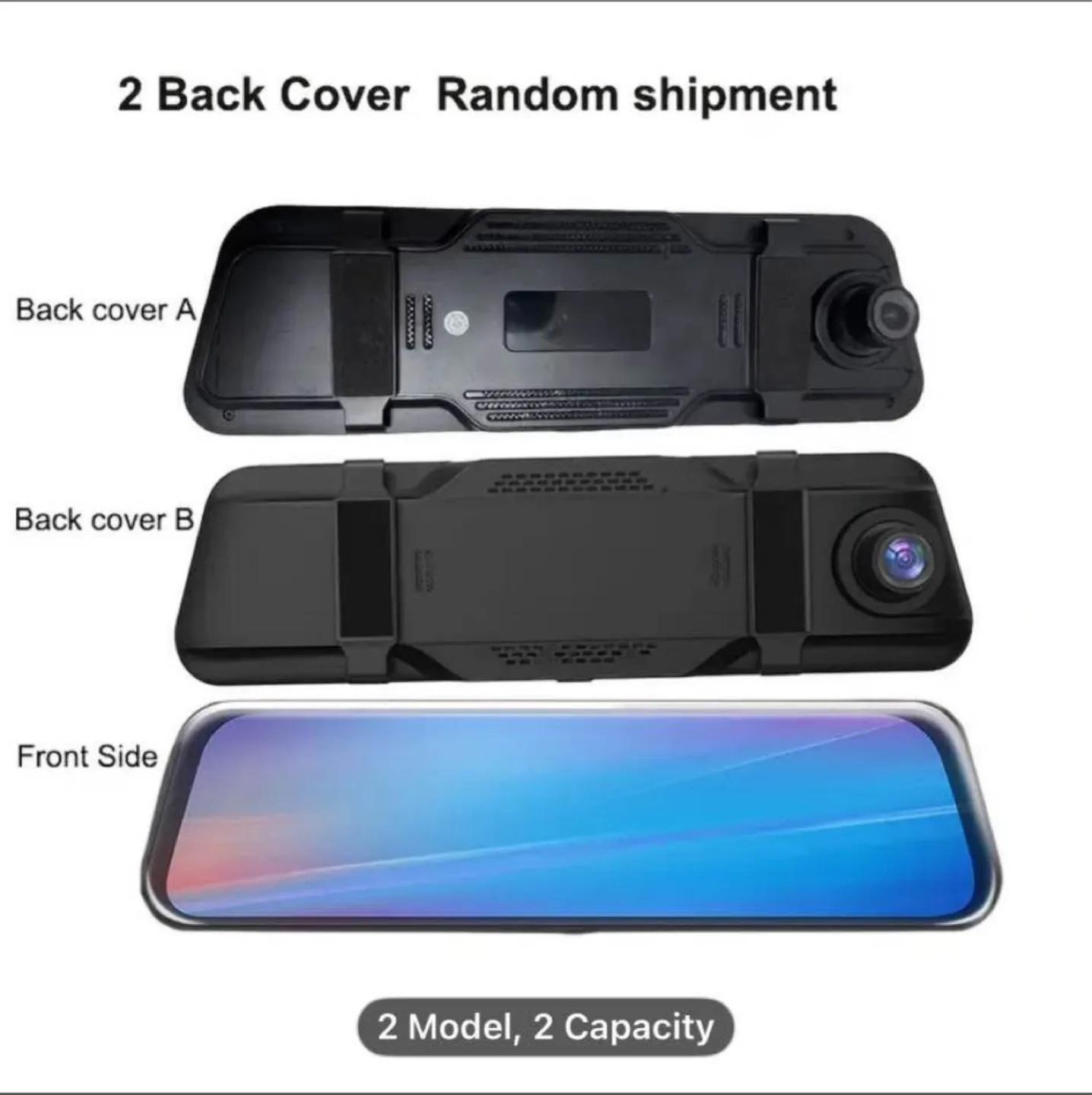 1&2 Channel 10 Inch Mirror Dash Cam for Trucks & Cars image indicator(2)