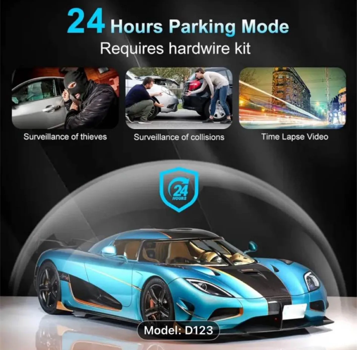 Dash Mirror with Rearview Mirror, rear camera image indicator(4)