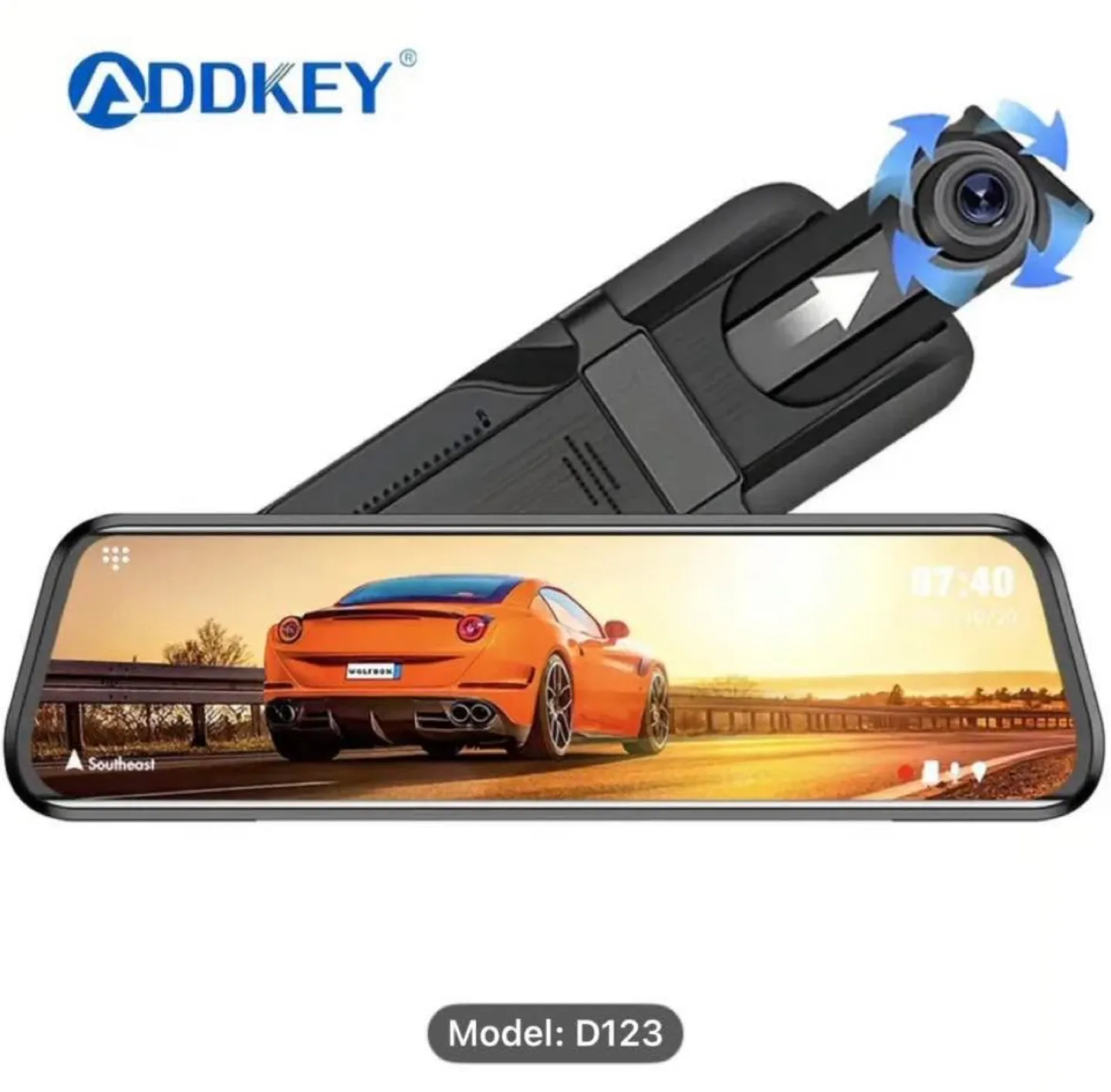 Dash Mirror with Rearview Mirror, rear camera image indicator(5)