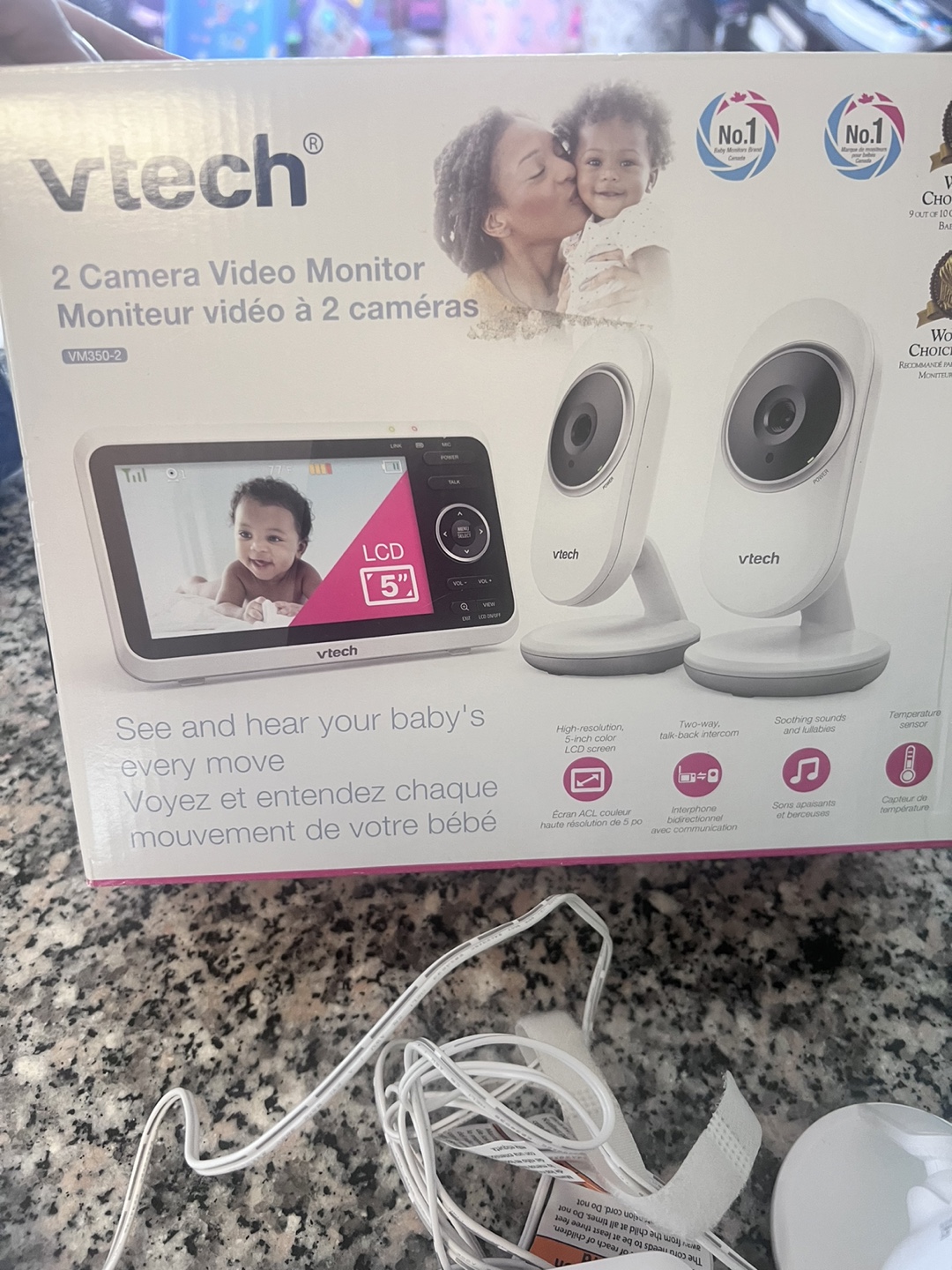 VTech VM350-2 2 Camera Video Baby Monitor