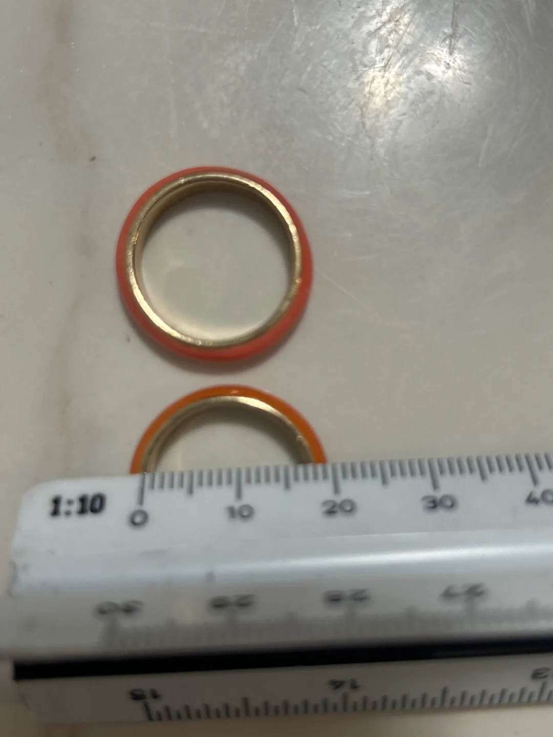 Enamel Rings - Orange & Peach image indicator(2)